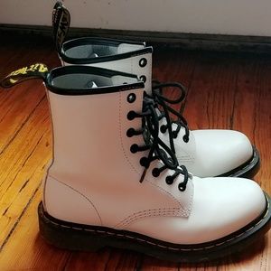 White Leather Doc Martens